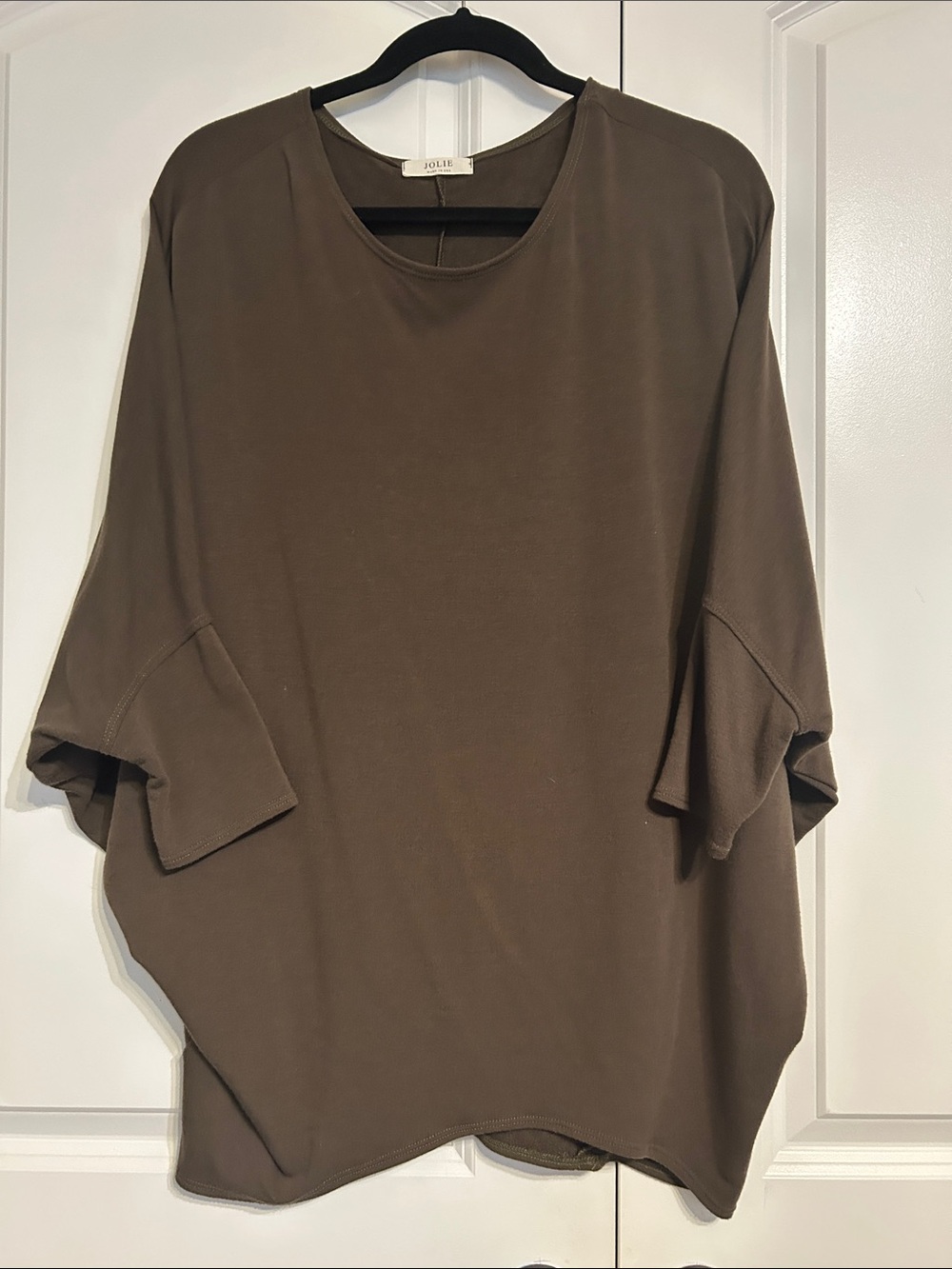 Jolie Olive Tunic with Dolman Sleeves